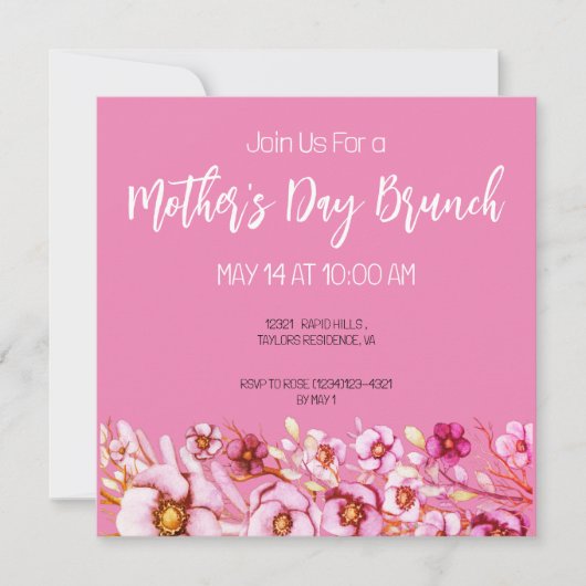 Rosa Florale - Muttertagsbrunch (Vorderseite)