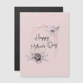 Rosa florale Muttertagskarte Magnetkarte (Vorne/Hinten)