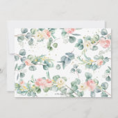 Rosa florale Niedliche Koala Taufe Christening Fot Einladung (Rückseite)