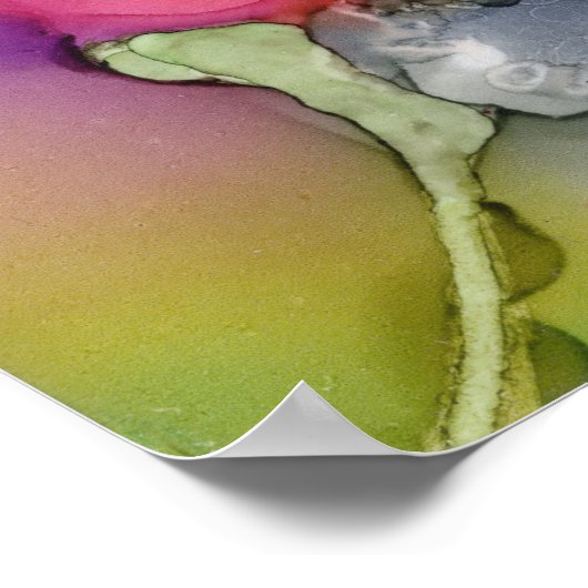 Rosa florale Originalität Poster (Ecke)