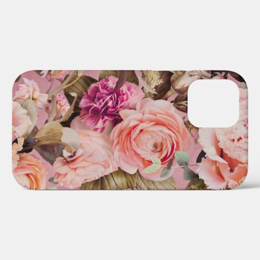 Rosa florale Pastell Rustikal Case-Mate iPhone Hülle (Rückseite (Horizontal))