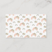 Rosa florale Regenbogenschutzkarte Begleitkarte (Rückseite)