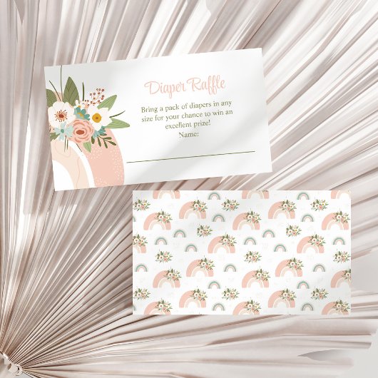 Rosa florale Regenbogenschutzkarte Begleitkarte