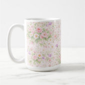 Rosa Florale Rose & Daisy — Pastell Botanik  Kaffeetasse (Links)