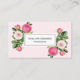 Rosa, florale Rose trendy & elegante Visitenkarte