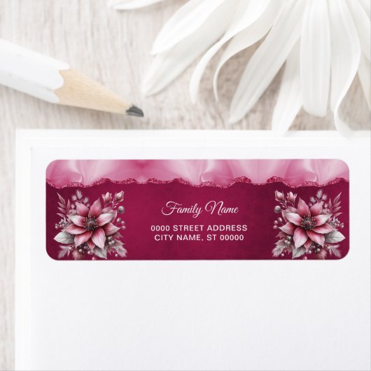 Rosa florale Rücksendeadresse (Insitu)