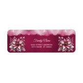 Rosa florale Rücksendeadresse (Vorne)