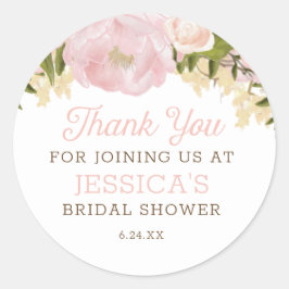 Rosa florale Rundkleber Runder Aufkleber