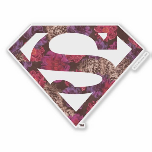 Rosa florale S-Shield Aufkleber (Vorderseite)