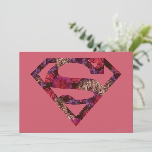 Rosa florale S-Shield Einladung (Stehend Vorderseite)