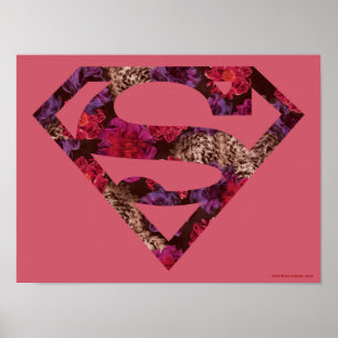 Rosa florale S-Shield Poster