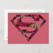 Rosa florale S-Shield Postkarte (Vorne/Hinten)