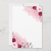 Rosa florale Save-the-Date-Karte | Romantisch Save The Date (Rückseite)