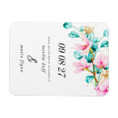 Rosa florale Save the Date Magnet (Horizontal)