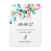 Rosa florale Save the Date Magnet (Vertikal)