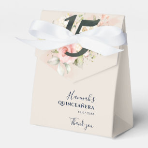 Rosa florale Schrift 15. Geburtstag Geschenkschachtel