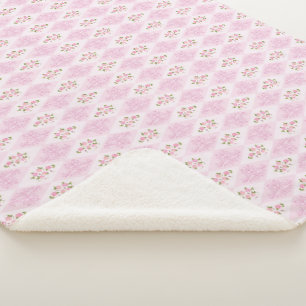 Rosa Florale Sherpa-Decke Sherpadecke