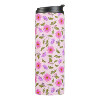 Rosa florale Spitzendaisy-Thermal-Tumbler Thermosbecher