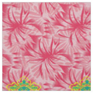 Rosa, florale Tapete. Boho Ethnic Textile Stoff
