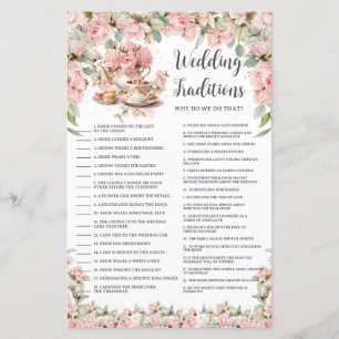 Rosa florale Teeparty-Bridal-Hochzeits Traditionen