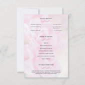 Rosa florale Trauerprogramm-Karte Vorlage (Rückseite)