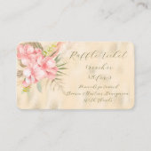 Rosa, florale und cremige Gelbfolie Begleitkarte (Vorderseite)