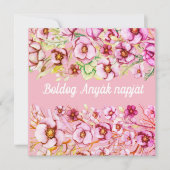 Rosa Florale - Ungarischer Muttertag (Vorderseite)