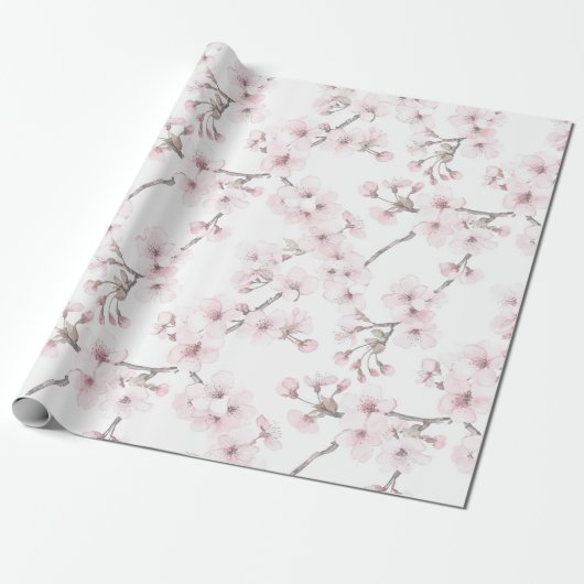 Rosa florale Verpackung Kirschbaum-Geschenkpapier Geschenkpapier (Ungerollt)
