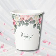 Rosa florale Vintage-Gartenrosen-Baby-Party