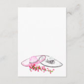 Rosa florale Vintage mexikanische Hochzeit retten Begleitkarte (Rückseite)