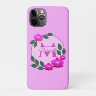 Rosa florale Vintage personalisierte Bezeichnung E Case-Mate iPhone Hülle