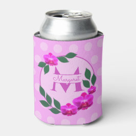 Rosa florale Vintage personalisierte Bezeichnung E Dosenkühler