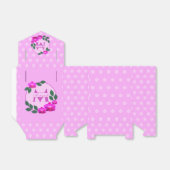 Rosa florale Vintage personalisierte Bezeichnung E Geschenkschachtel (Ungefaltet)