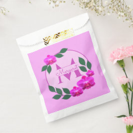 Rosa florale Vintage personalisierte Bezeichnung E Geschenktütchen