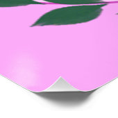 Rosa florale Vintage personalisierte Bezeichnung E Poster (Ecke)