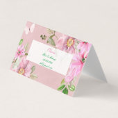 rosa florale Visitenkarte Visitenkarten (Vorderseite)