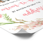Rosa Florale Wald-Duschumschlag-Stationsschild Poster (Ecke)
