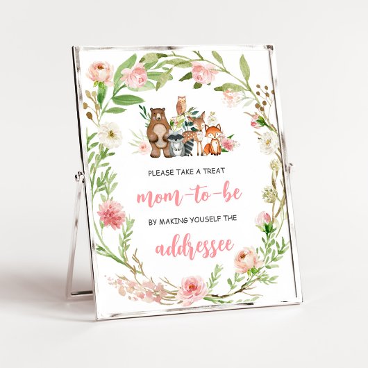 Rosa Florale Wald-Duschumschlag-Stationsschild Poster