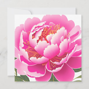 Rosa Florale Wasserfarbe Leere Grußkarte
