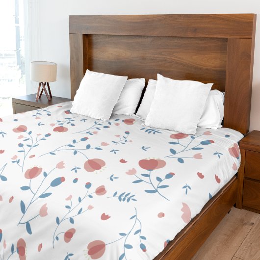 Rosa florale Weibchenstil Niedlich HandGezeichnet Fleecedecke