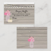 Rosa florale weiße Pumpkin Windel-Windelkarte Begleitkarte (Vorne/Hinten)