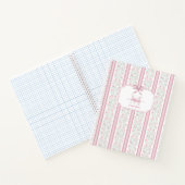 Rosa florale Wildblumen Coquette Schleife Notizblock (Innenseite)