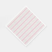 Rosa florale Wildblumen Coquette Serviette (Ecke)