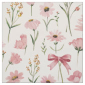 Rosa florale Wildblumen-Schleifen Stoff (Muster)
