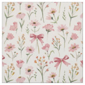 Rosa florale Wildblumen-Schleifen Stoff (Muster)