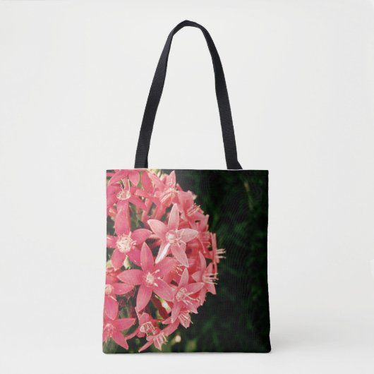 Rosa floraler Bokeh Tasche (Vorderseite)