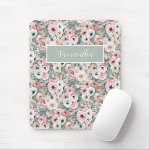 Rosa floraler botanischer Name Mousepad
