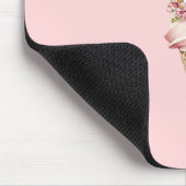 Rosa floraler Eiscreme-Kegel Mousepad (Ecke)
