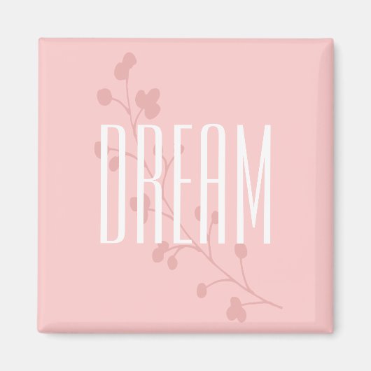 Rosa floraler Inspirationstraum Magnet (Vorne)