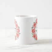 Rosa floraler Kranz Frohen Muttertag-Stiefmutter Kaffeetasse (Mittel)